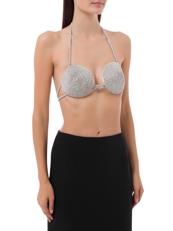 Crystal Embellished Bra Top
