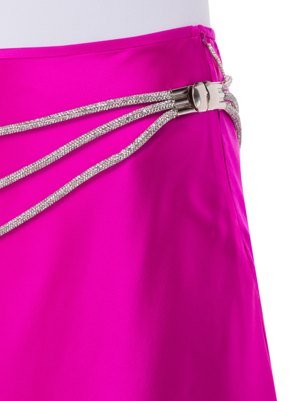 تنورة ليتيتيا متوسطة الطول من الحرير