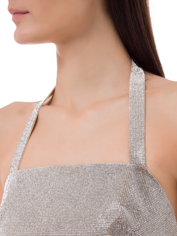 بلوزة قصيرة إستيل مزينة بالكريستال