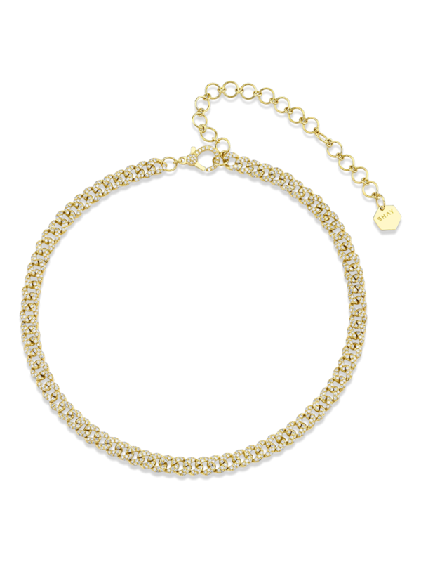 قلادة رقبة صغيرة بتصميم مرصع بالألماس