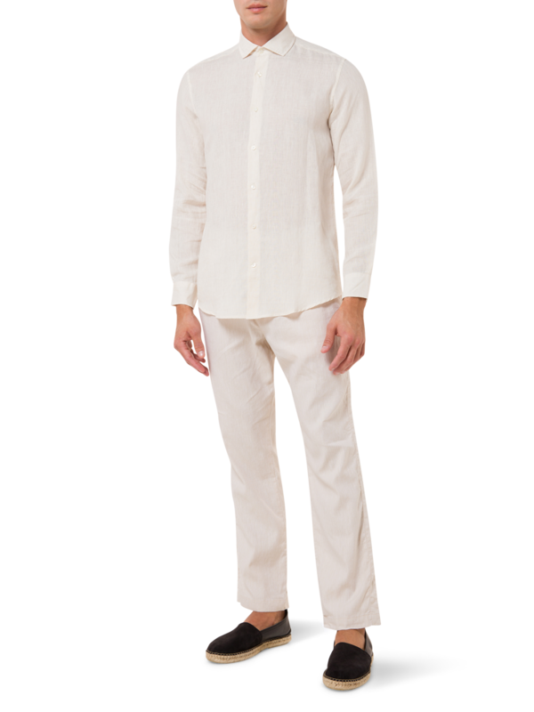 بنطال تشينو أوسكار من الكتان بقصة مستقيمة