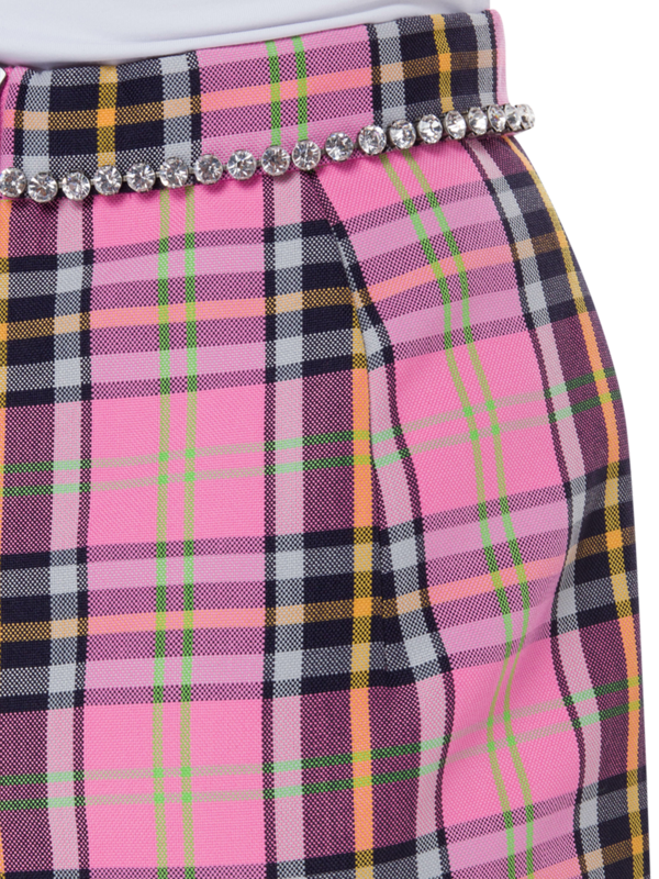 تنورة متوسطة الطول بحواف من الكريستال