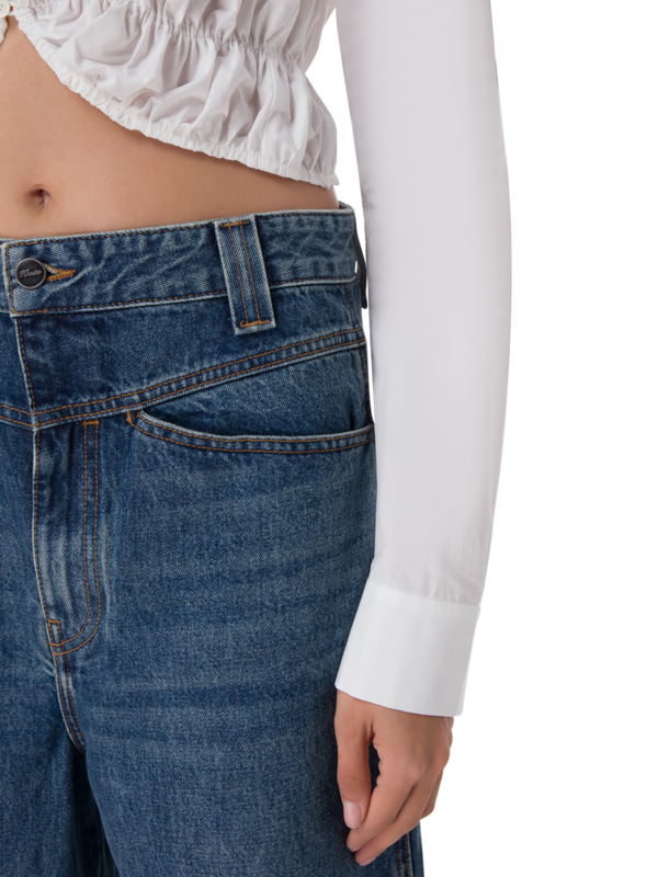 قميص برينا من البوبلين المغسول