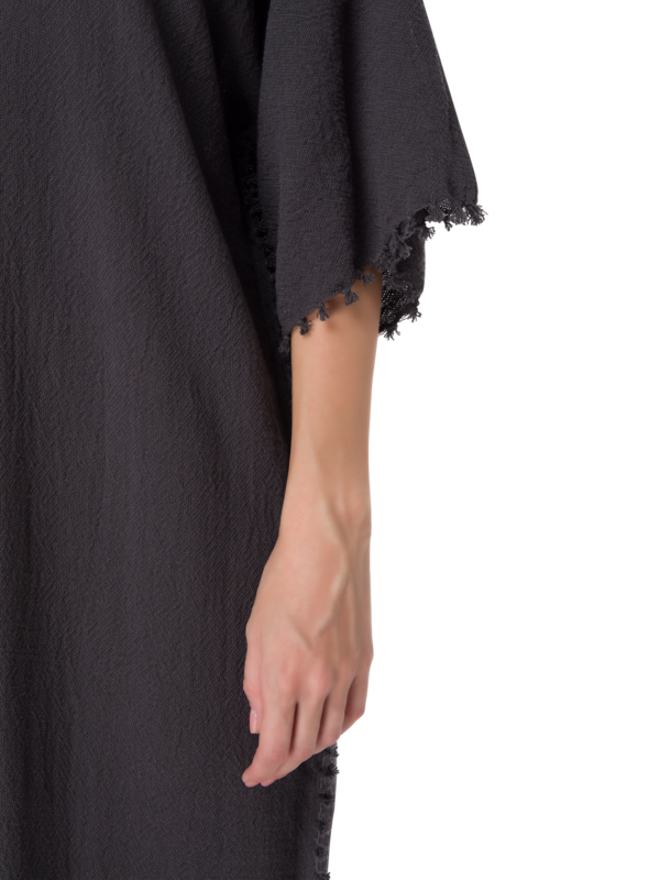 فستان طويل ساس من القطن والخيش