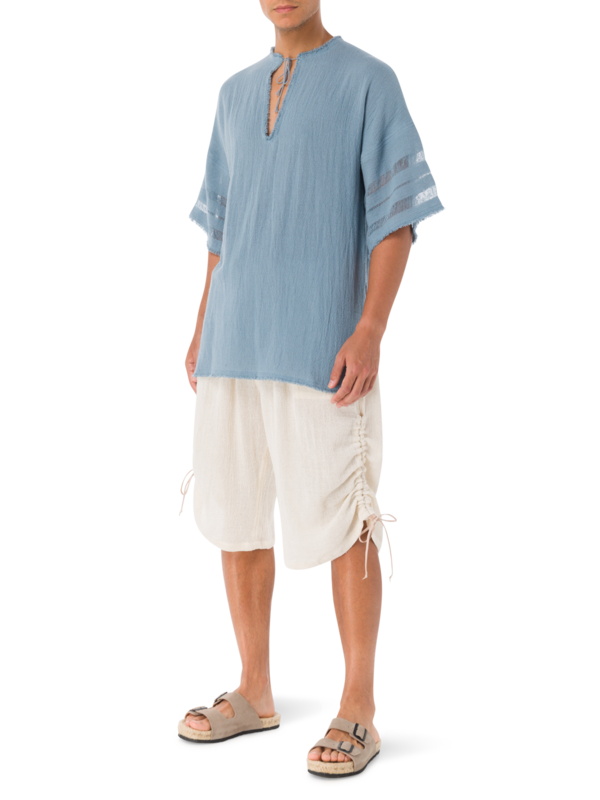 بلوزة إيكاب بأكمام قصيرة