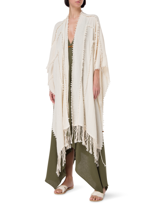 رداء يالشن من القطن بتصميم عقد