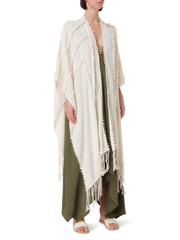 رداء يالشن من القطن بتصميم عقد