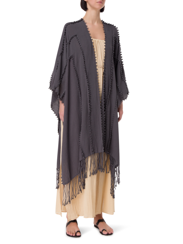 رداء يالشن من القطن بتصميم عقد