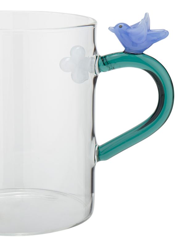 كوب مع طائر