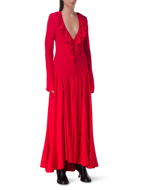 فستان طويل موير بأكمام طويلة