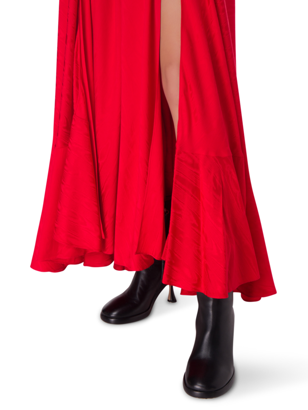 فستان طويل موير بأكمام طويلة