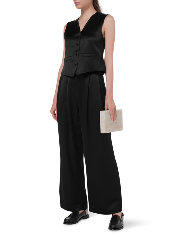 Flared Satin Pants