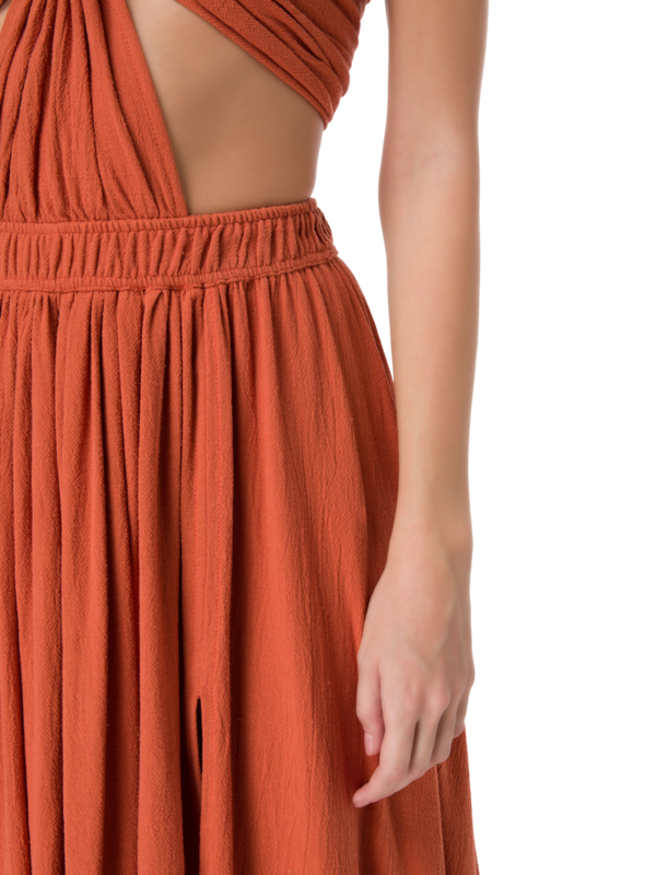 فستان بوجيل بتصميم متقاطع من الخلف