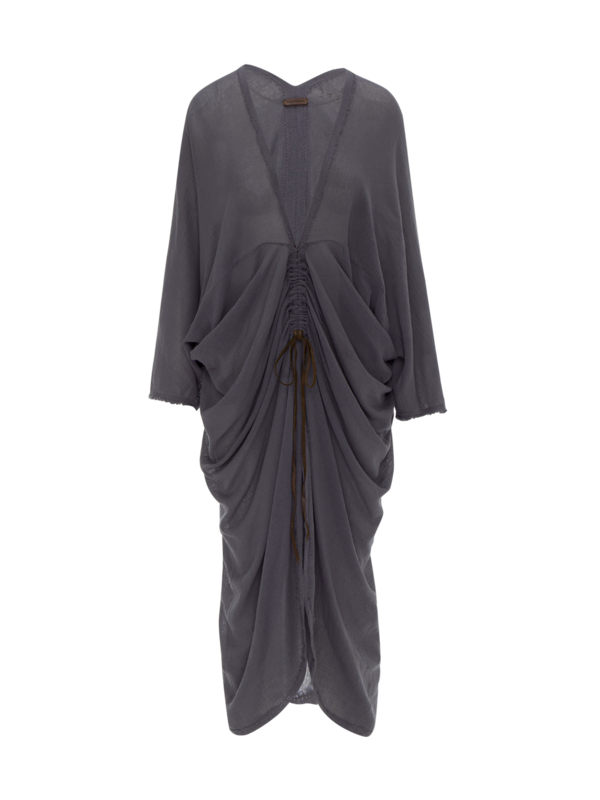 فستان تيوب بنمط قفطان ورقبة على شكل حرف V