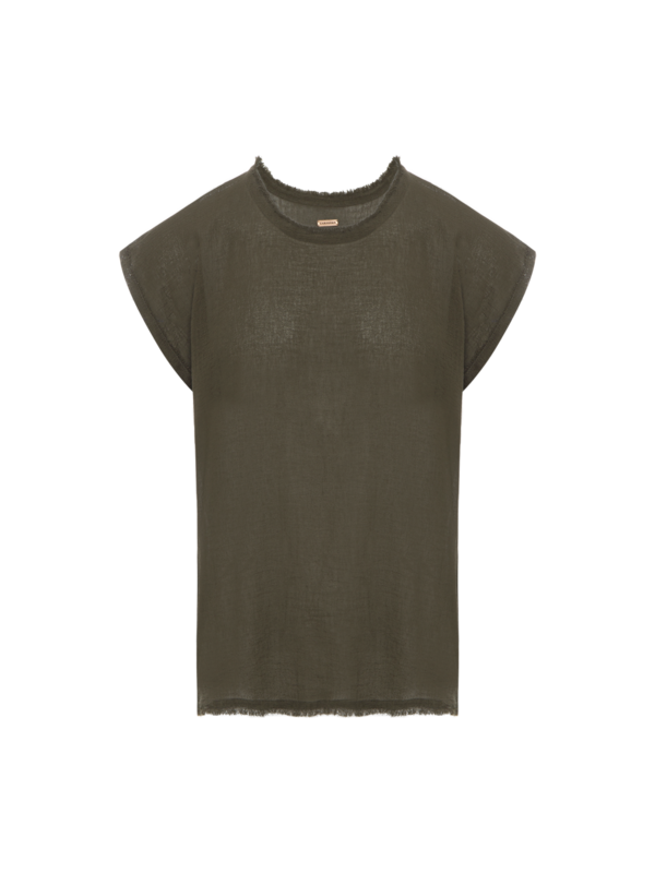 قميص بدون أكمام برقبة دائرية من باكيت