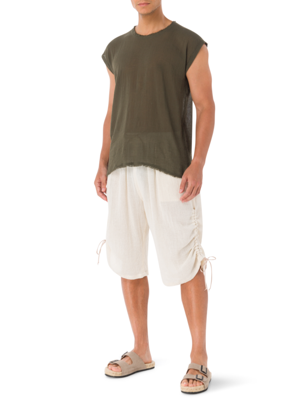 قميص بدون أكمام برقبة دائرية من باكيت