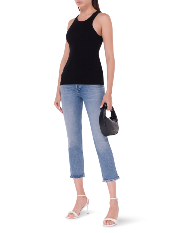 بنطال جينز قصير مستقيم بخصر مرتفع ريلي، كلوف