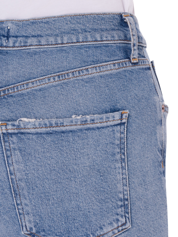 بنطال جينز قصير مستقيم بخصر مرتفع ريلي، كلوف