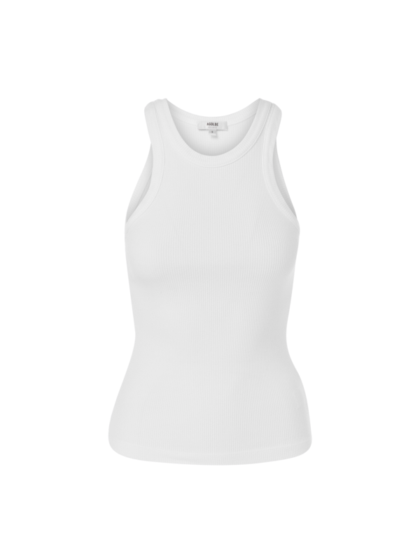 بلوزة بيلي بدون أكمام برقبة واسعة