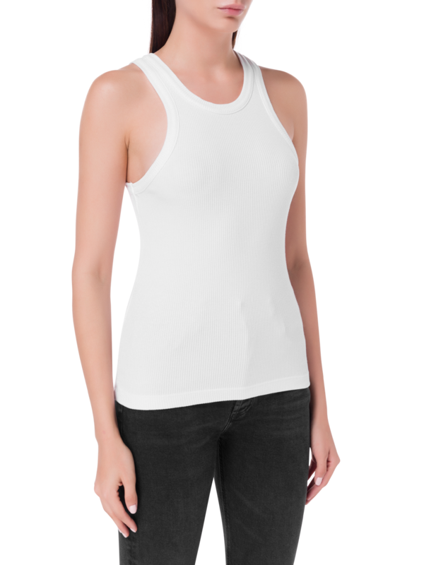 بلوزة بيلي بدون أكمام برقبة واسعة