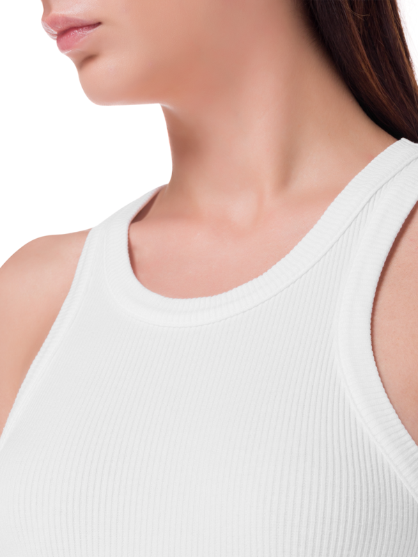 بلوزة بيلي بدون أكمام برقبة واسعة