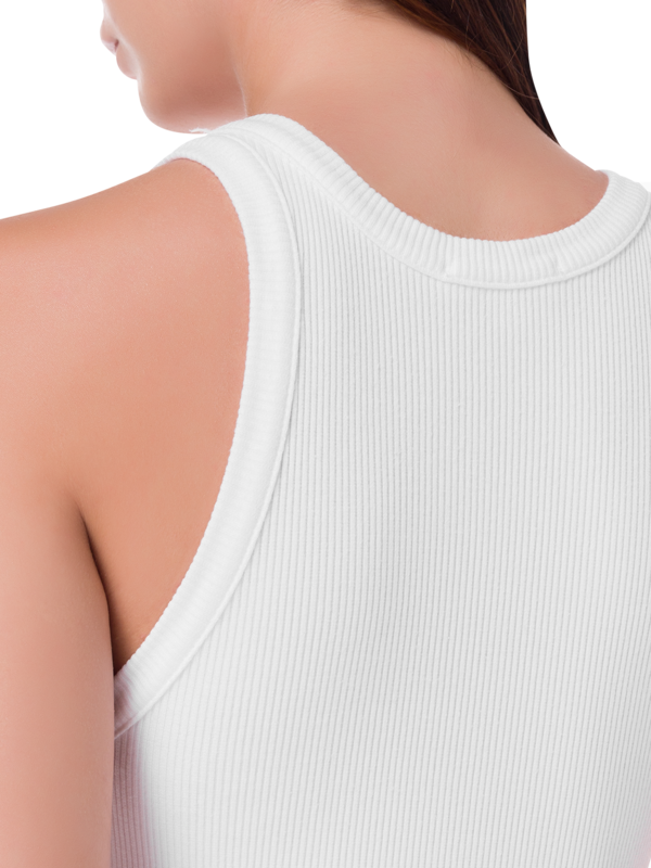 بلوزة بيلي بدون أكمام برقبة واسعة