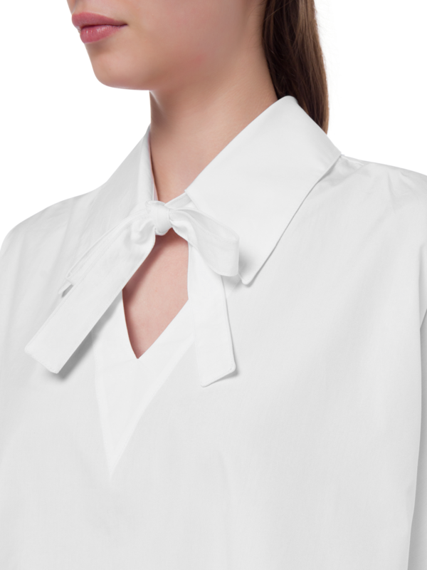 بلوزة بوبلين بتصميم دائري