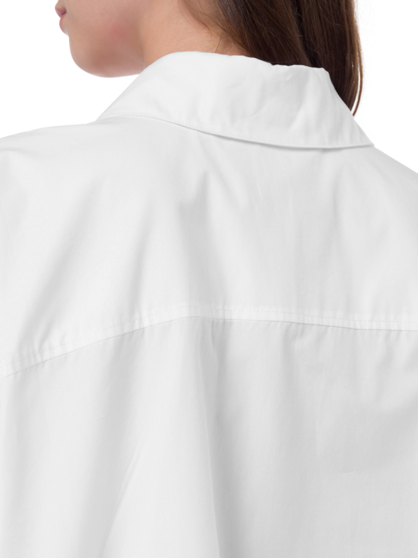 بلوزة بوبلين بتصميم دائري