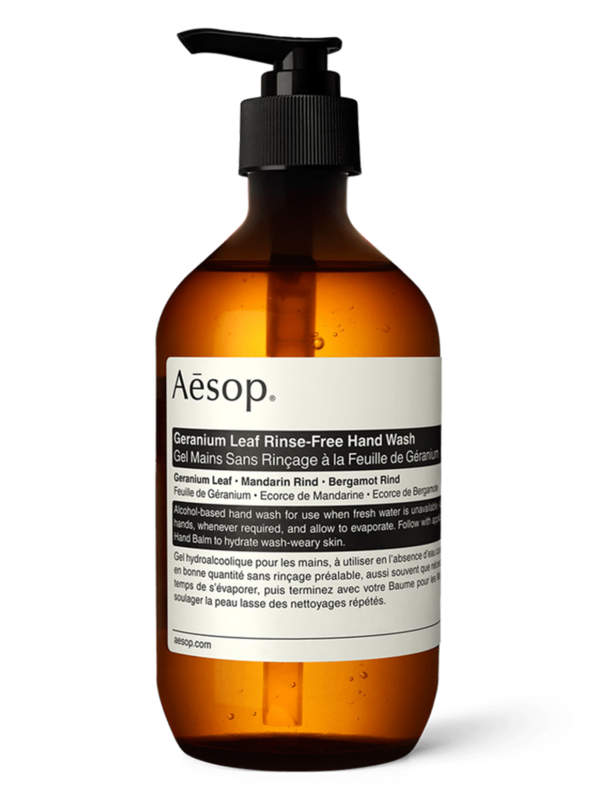 غسول اليدين بخلاصة أوراق الغرنوقي بدون شطف بسعة 500 مل