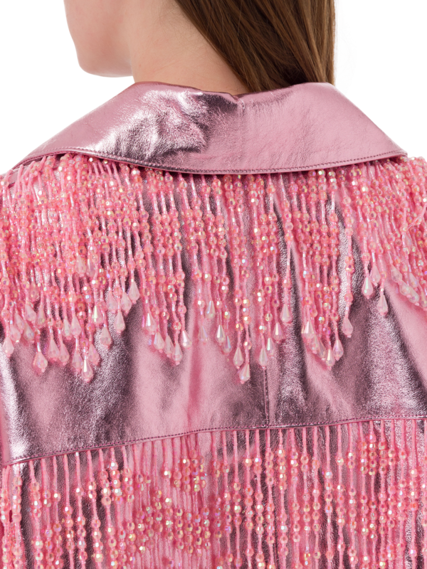 قميص دينفر دنيم حصري مزين بشراشيب