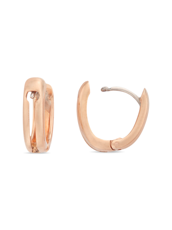 أقراط من الذهب الوردي عيار 18 قيراطاً