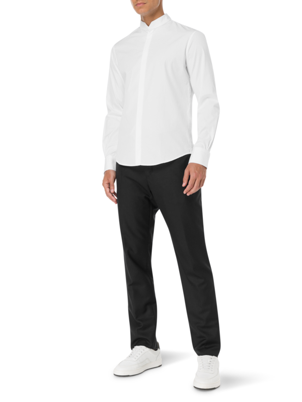 قميص إيكريفين بوبلين بأكمام طويلة