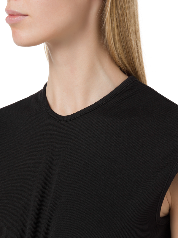 فستان بدون أكمام بفتحة كوارتز بنمط ممزق