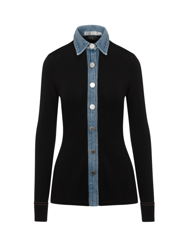 قميص بشريط مصمم