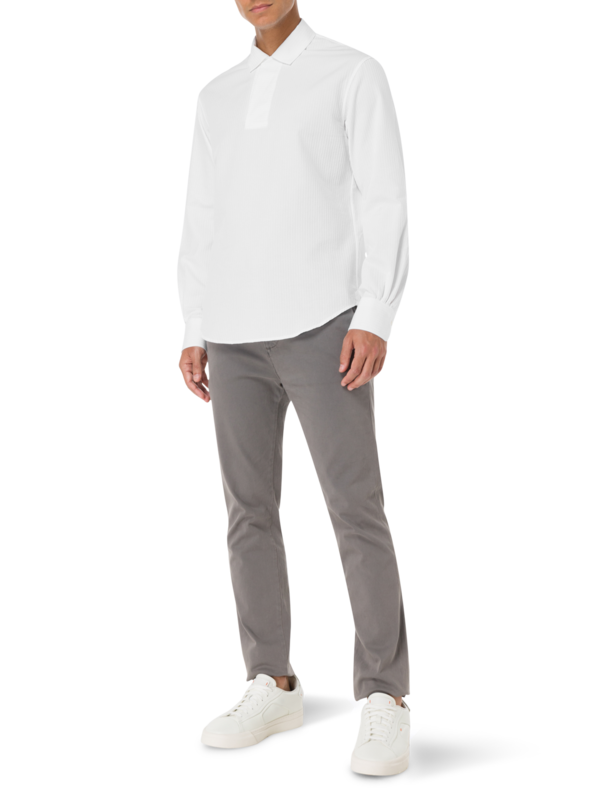 قميص بأكمام طويلة من قماش البوبلين من مارين