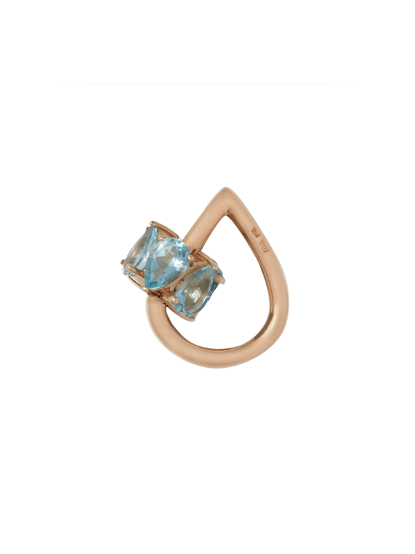 قفل تشابي دروب لوك عيار 14 قيراط مرصح بالأحجار