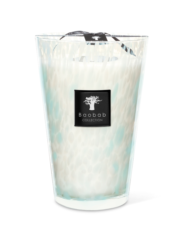 شمعة ماكسي ماكس معطرة بحبيبات ياقوتية لؤلؤية