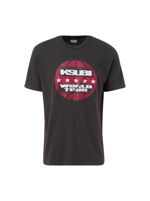 تيشيرت تور بيجي SS بلون أسود باهت