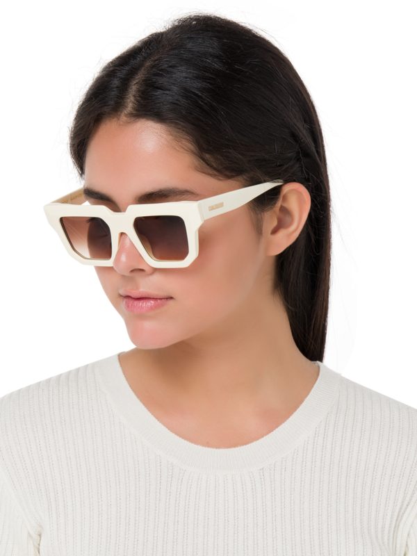 نظارة شمسية جيا RHW بلون عاجي وعدسات بلون أخضر متدرج