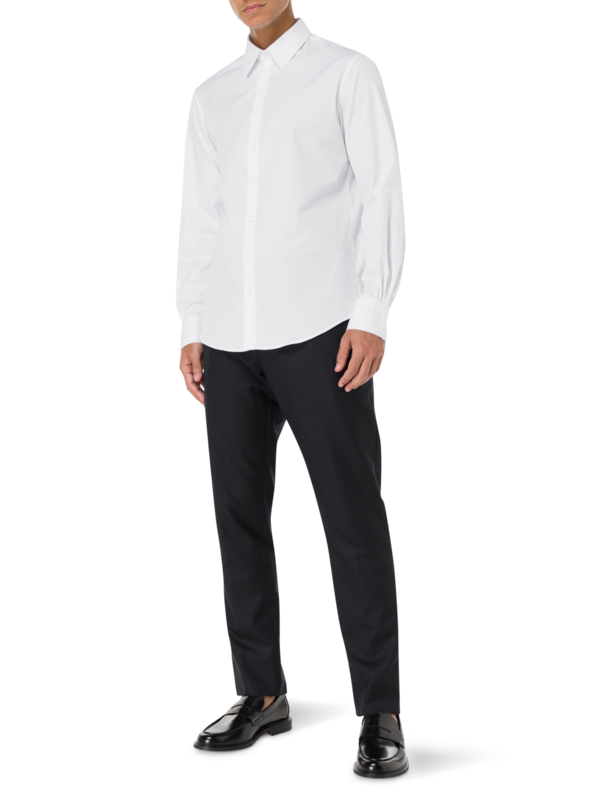 قميص رومانيسك بوبلين بأكمام طويلة